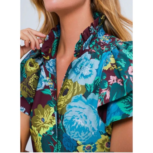 TUCKERNUCK Oxblood Verdant Floral Alice midi  Dress NEW - Picture 8 of 13